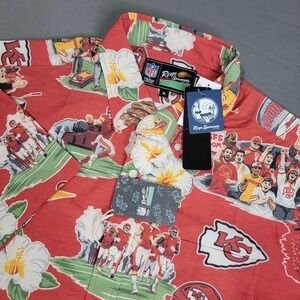 Kansas City Chiefs Reyn Spooner Shirt Mens XL Hawaiian Aloha Football SS NWT